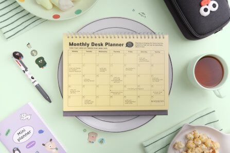 สมุดแพลนเนอร์แบบตั้งโต๊ะ Ropamoda month Desk planner สีเหลือง_2